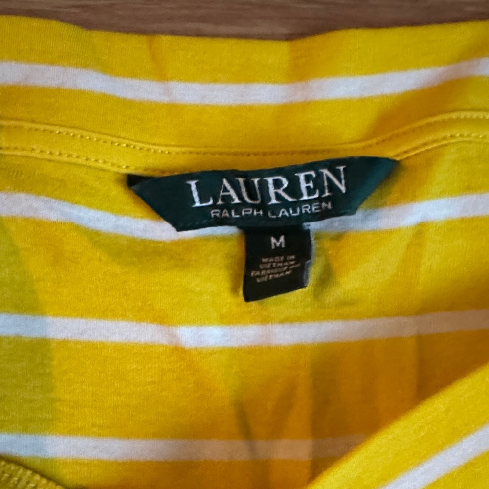 Ralph Lauren Vibrant Yellow and White Striped Shirt - Picture 2 of 2